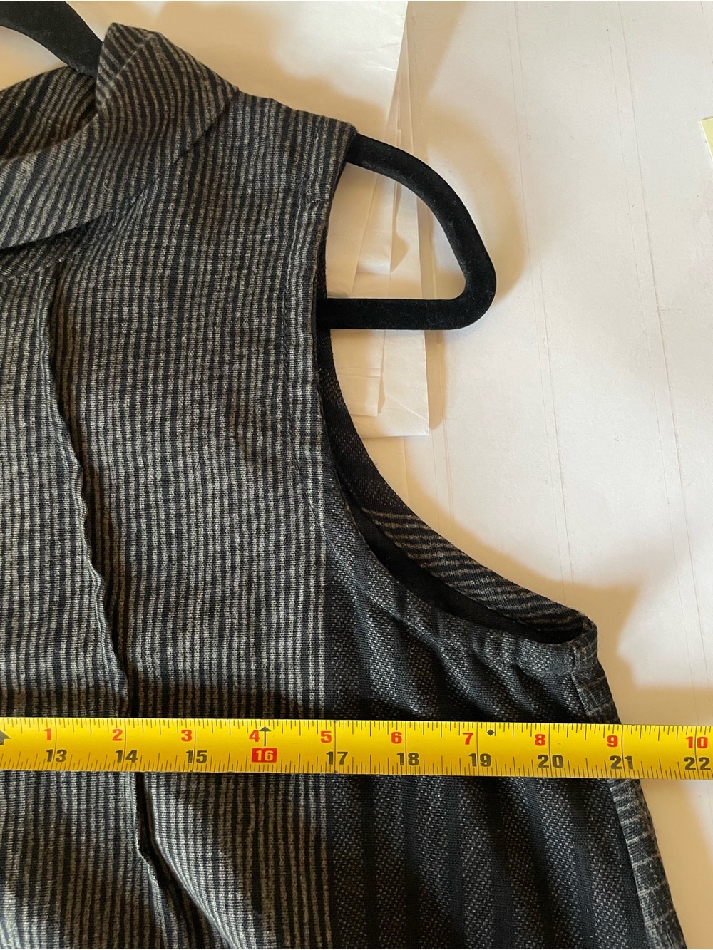 Mao Mam Artisan Midi Dress Black Lagenlook Mori Cotton Boho Pockets S/M Thailand - Picture 15 of 16
